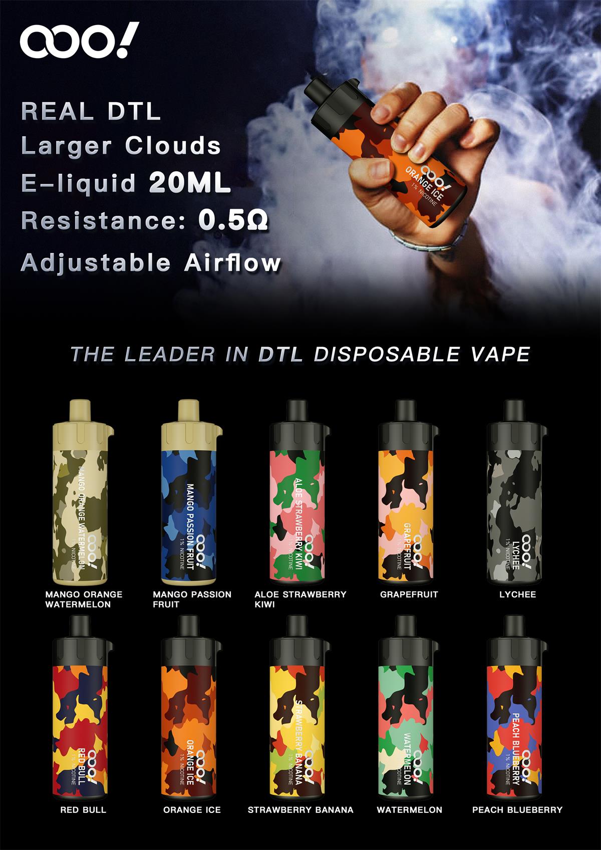 OOO! Philippines | DTL Disposable Vape POD OEM ODM Supplier, Brand DL Vapes Device Best Price
